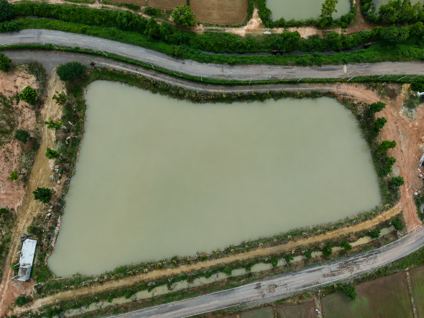 Main lake aerial view